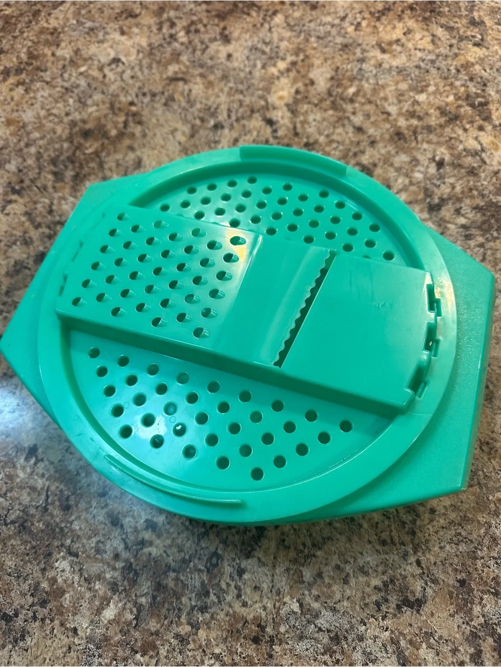 Vintage Tupperware Green Grater and bowl set, Measuring Cup and Sugar container